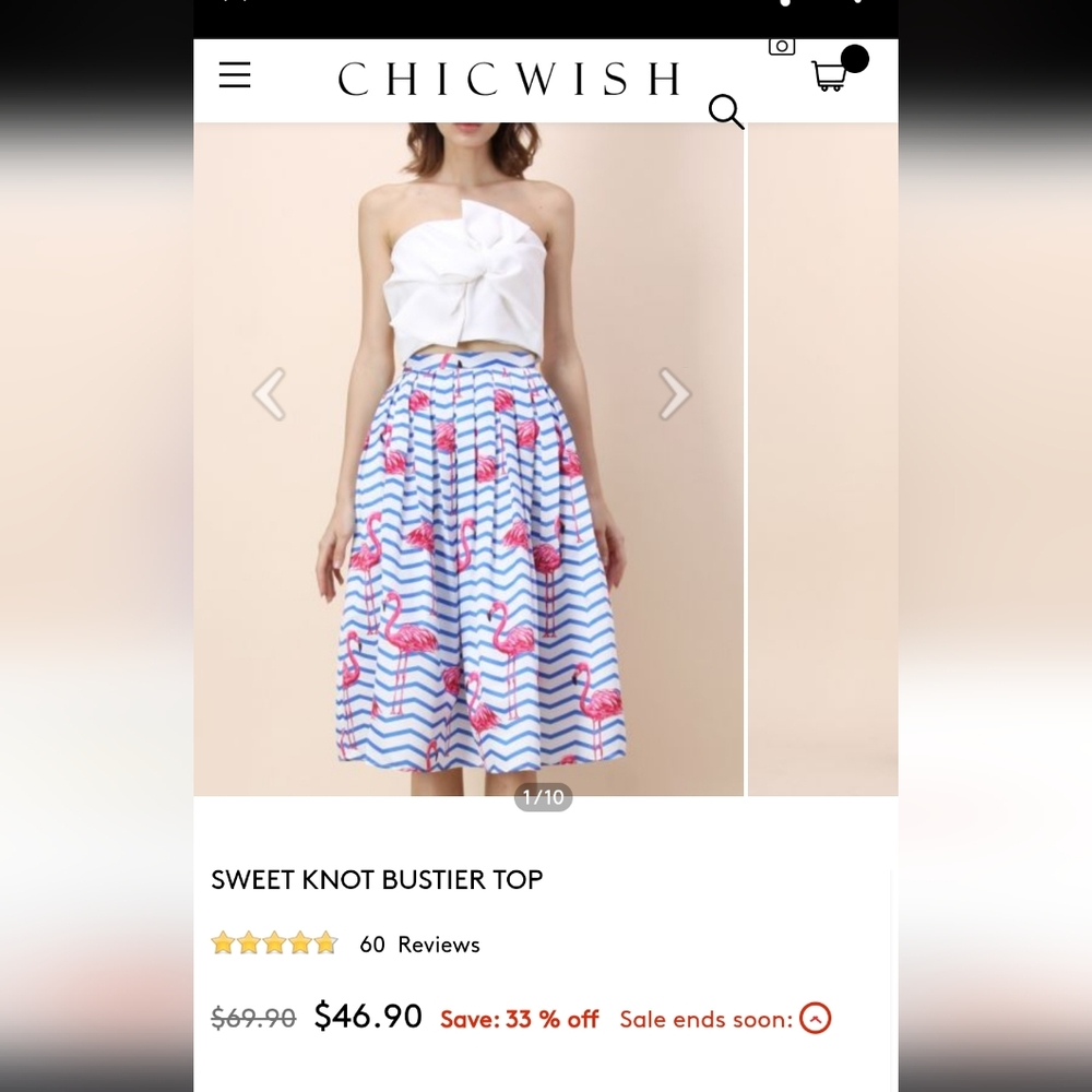 ⭐NWT Chic Wish White Crop Top - Picture 7 of 8